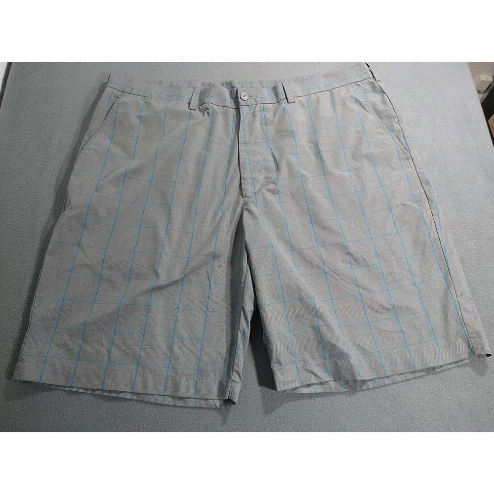 Ben Hogan Chino Golf Shorts Men W40 L10 Gray Plaid Outdoor Preppy Lightweight